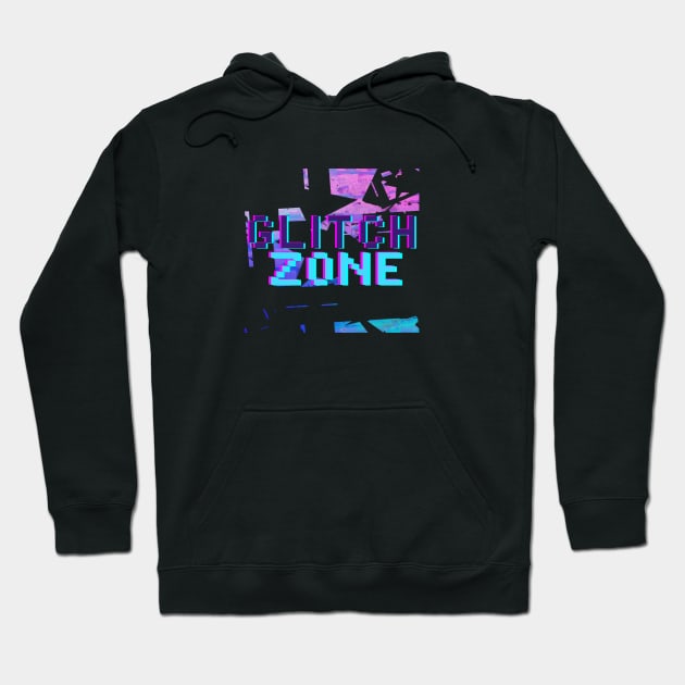 Glitch zone Hoodie by Cylien Art